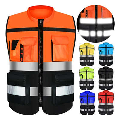 Chaleco de seguridad industrial ME502 alta visibilidad EPP